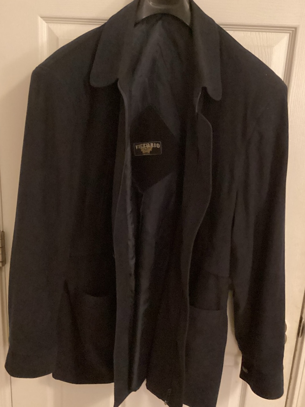 Vittorio Men's Dark Navy Trench Coat